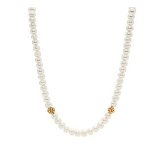 Capucine De Wulf Berry Single Strand Necklace White Gold Rope Of Beads